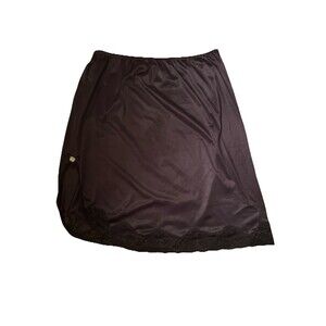 90s whimsigoth fairy black lace slip skirt Vanity VTG size 30 XS/Small Coquette